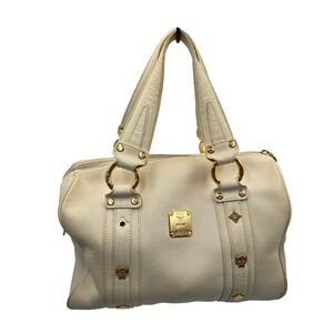 MCM Vintage Satchel‎ Bag Dome Top Handle Crossbody Purse Designer Handbag